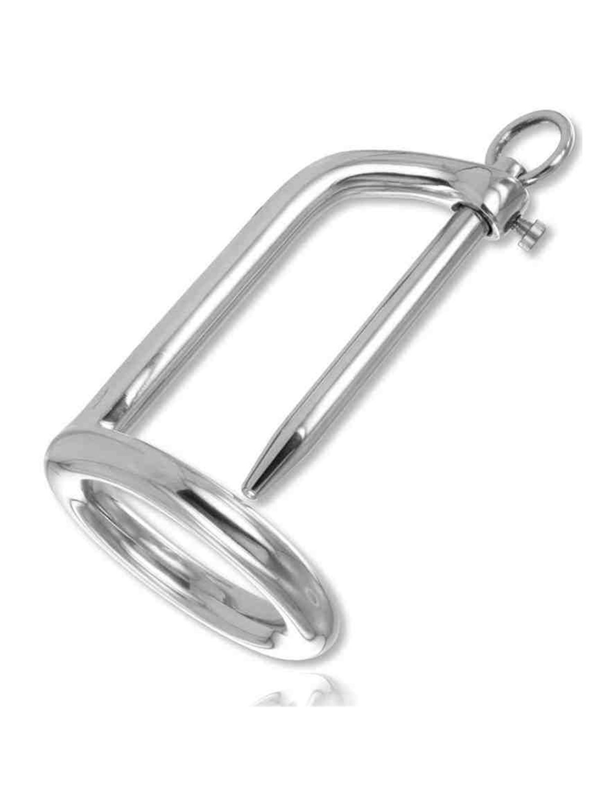 Metal Hard - Gabbia Fallica Anello di Castità in Acciaio con Tappo Uretrale