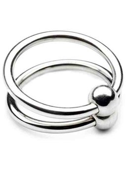 Metal Hard - Anello Fallico Doppio in Acciaio 30 mm