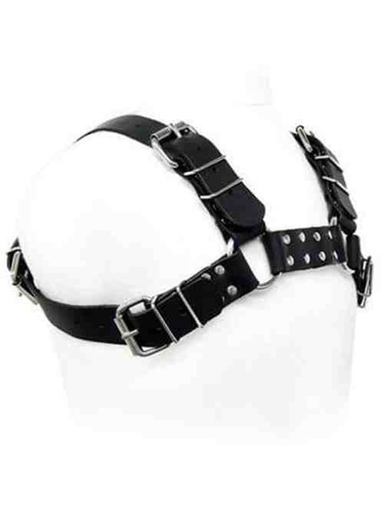 Leather Body - Black Bull Dog Harness