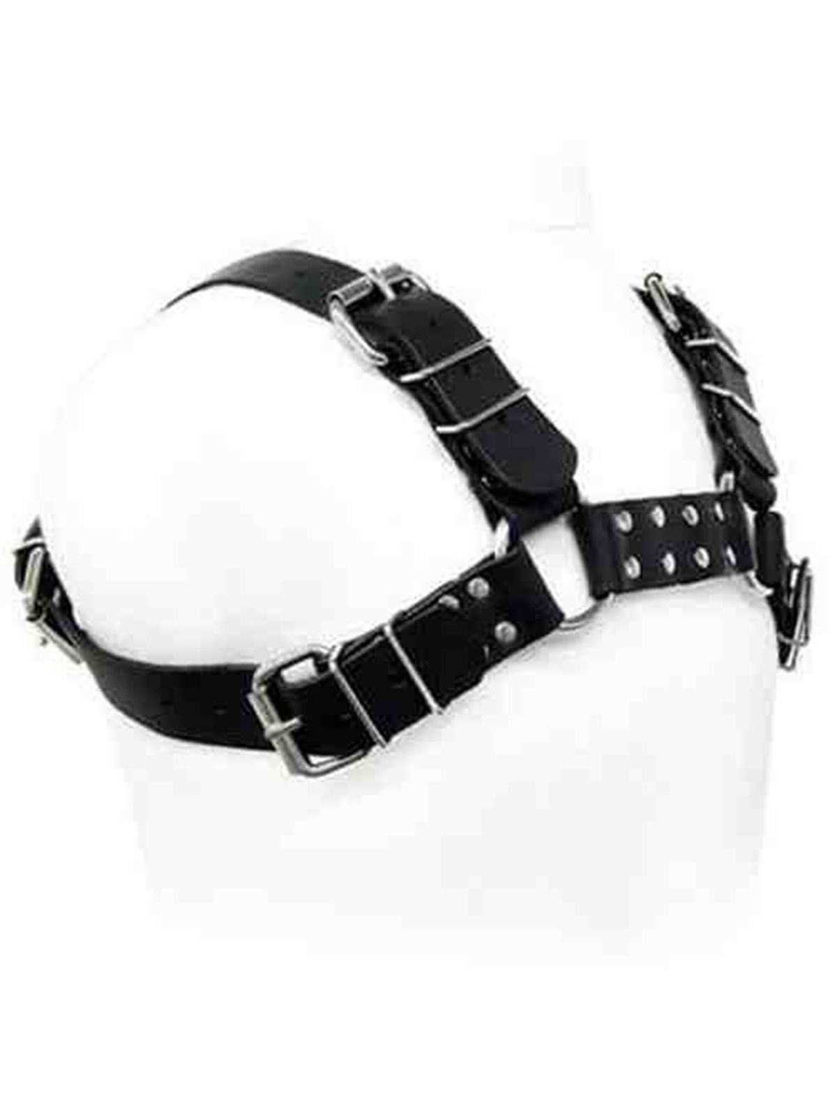 Leather Body - Black Bull Dog Harness