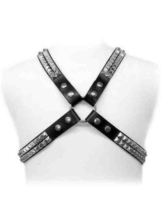 Leather Body - Pyramid Stud Harness
