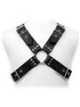 Leather Body Bdsm - Imbracatura in Pelle Nera con Fibbie per Uomo