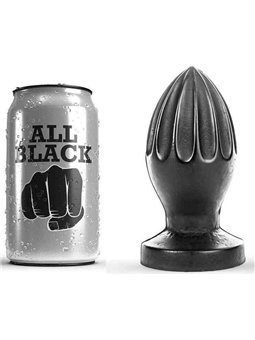 All Black - Plug Anale con Scanalature 12 CM