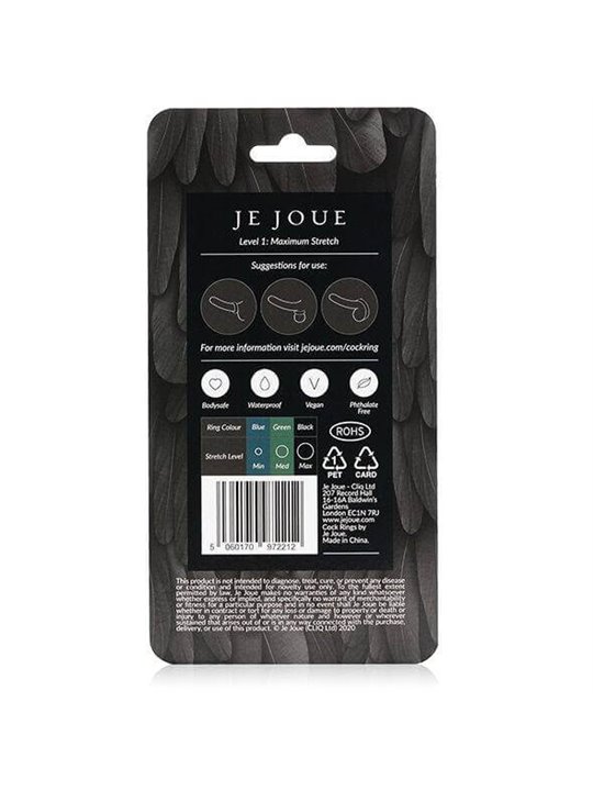 Je Joue - Maximum Stretch Silicone Cock Ring - Black