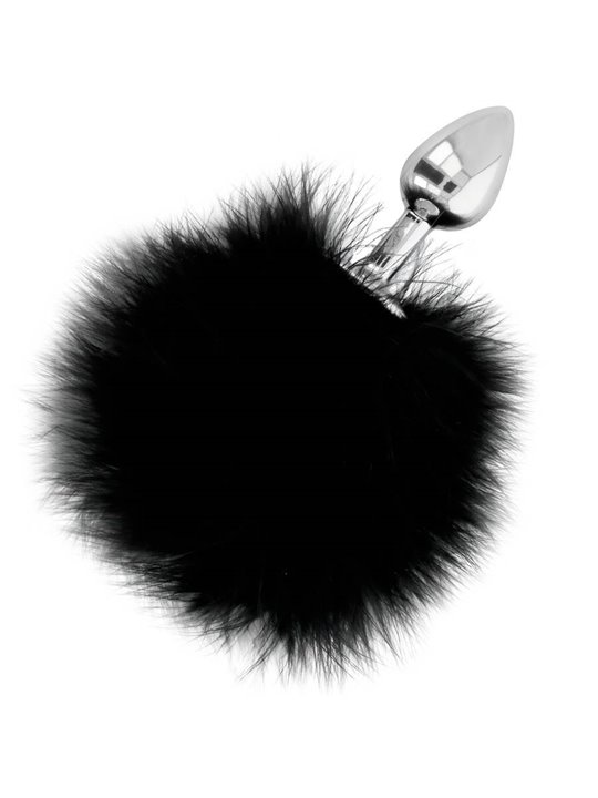 Darkness - Extra Anal Buttplug with Tail Black 7 CM