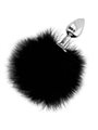 Darkness - Extra Anal Buttplug with Tail Black 7 CM