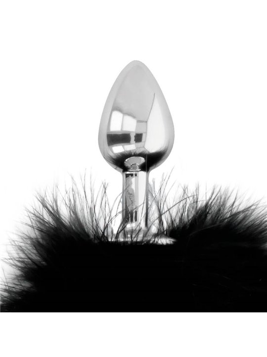 Darkness - Extra Anal Buttplug with Tail Black 7 CM