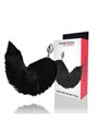 Darkness - Silver Anal Plug 8 CM with Black Tail