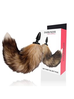 Darkness - Coda Naturale con Plug Anale in Silicone 10 CM
