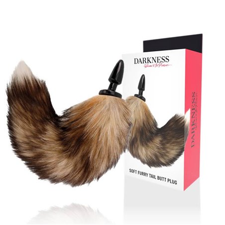 Darkness - Natural Tail with Silicone Anal Plug 10 CM