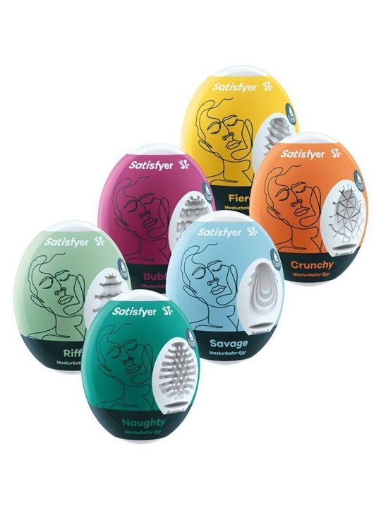 Satisfyer Masturbator Eggs - 6 Units Set