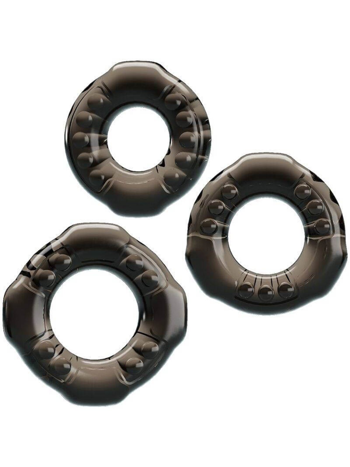 Baile Yvonne - Set di 3 Anelli Fallici in Silicone Super Morbido