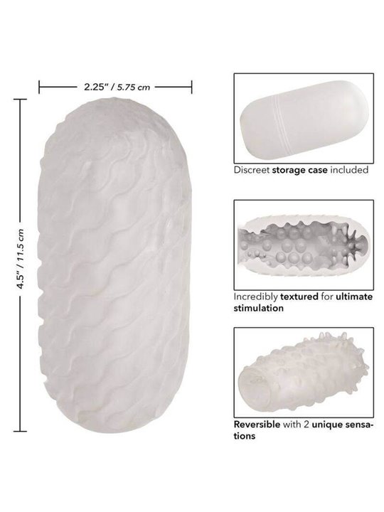 CalExotics Reversible Nubby Stroker - Masturbatore per Uomo in Silicone