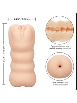 CalExotics The Three Way - Masturbatore Ano e Vagina Realistici in Silicone