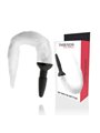 Darkness - Silicone Anal Plug with White Tail