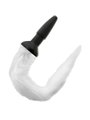 Darkness - Silicone Anal Plug with White Tail