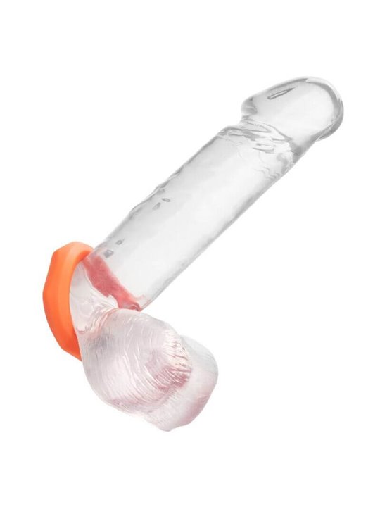 CalExotics Alpha Sexagon Ring - Anello Fallico in Silicone Liquido - Arancione