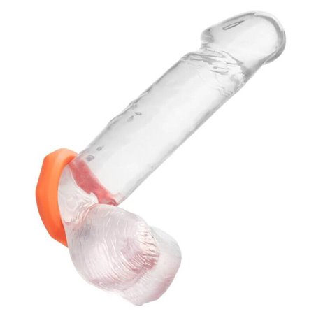 CalExotics Alpha Sexagon Ring - Anello Fallico in Silicone Liquido - Arancione