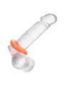 CalExotics Alpha Sexagon Ring - Anello Fallico in Silicone Liquido - Arancione