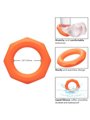 CalExotics Alpha Sexagon Ring - Anello Fallico in Silicone Liquido - Arancione
