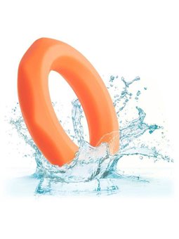 CalExotics Alpha Sexagon Ring - Anello Fallico in Silicone Liquido - Arancione