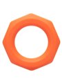 CalExotics Alpha Sexagon Ring - Anello Fallico in Silicone Liquido - Arancione