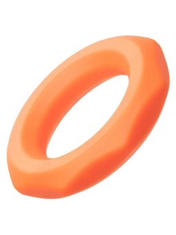CalExotics Alpha Sexagon Ring - Anello Fallico in Silicone Liquido - Arancione