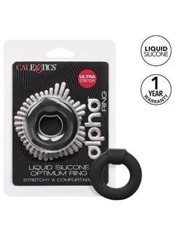 CalExotics Alpha Optimum Ring - Anello Fallico in Silicone Liquido - Nero