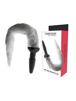 Darkness - Silicone Anal Plug with GRay Tail
