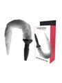 Darkness - Silicone Anal Plug with GRay Tail
