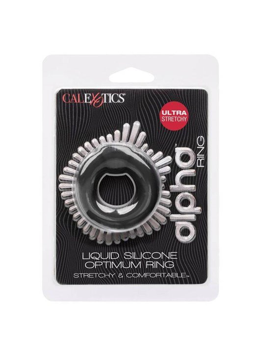 CalExotics Alpha Optimum Ring - Anello Fallico in Silicone Liquido - Nero