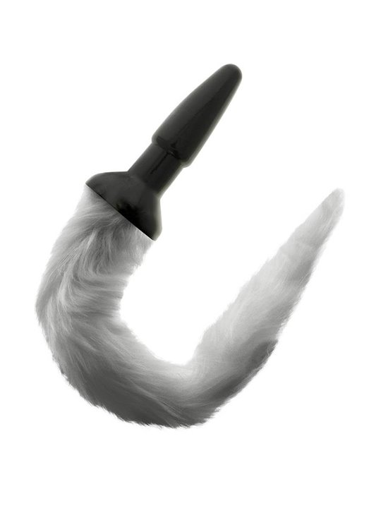Darkness - Silicone Anal Plug with GRay Tail