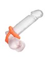 CalExotics Alpha All Star Ring - Anello Fallico Doppio in Silicone Liquido - Arancione