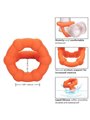 CalExotics Alpha All Star Ring - Anello Fallico Doppio in Silicone Liquido - Arancione