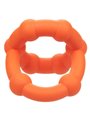 CalExotics Alpha All Star Ring - Anello Fallico Doppio in Silicone Liquido - Arancione