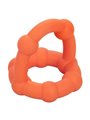 CalExotics Alpha All Star Ring - Anello Fallico Doppio in Silicone Liquido - Arancione